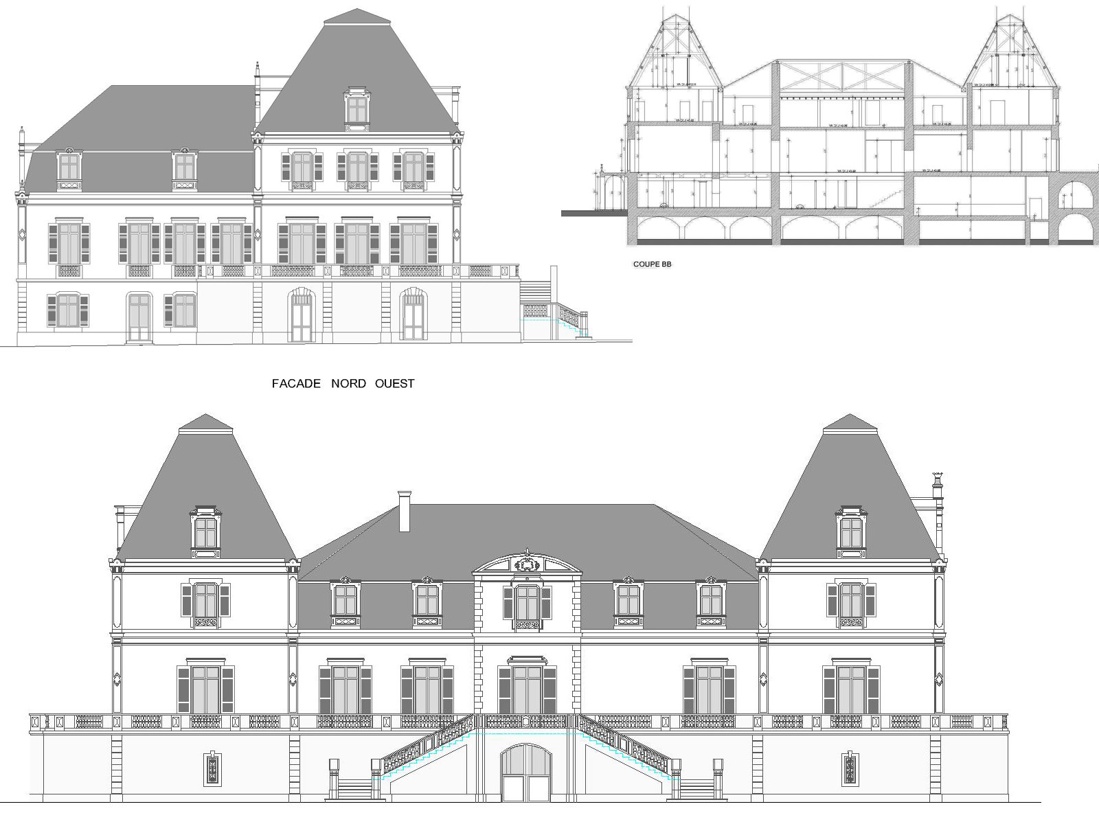 Dessin architectural de bâtiment
